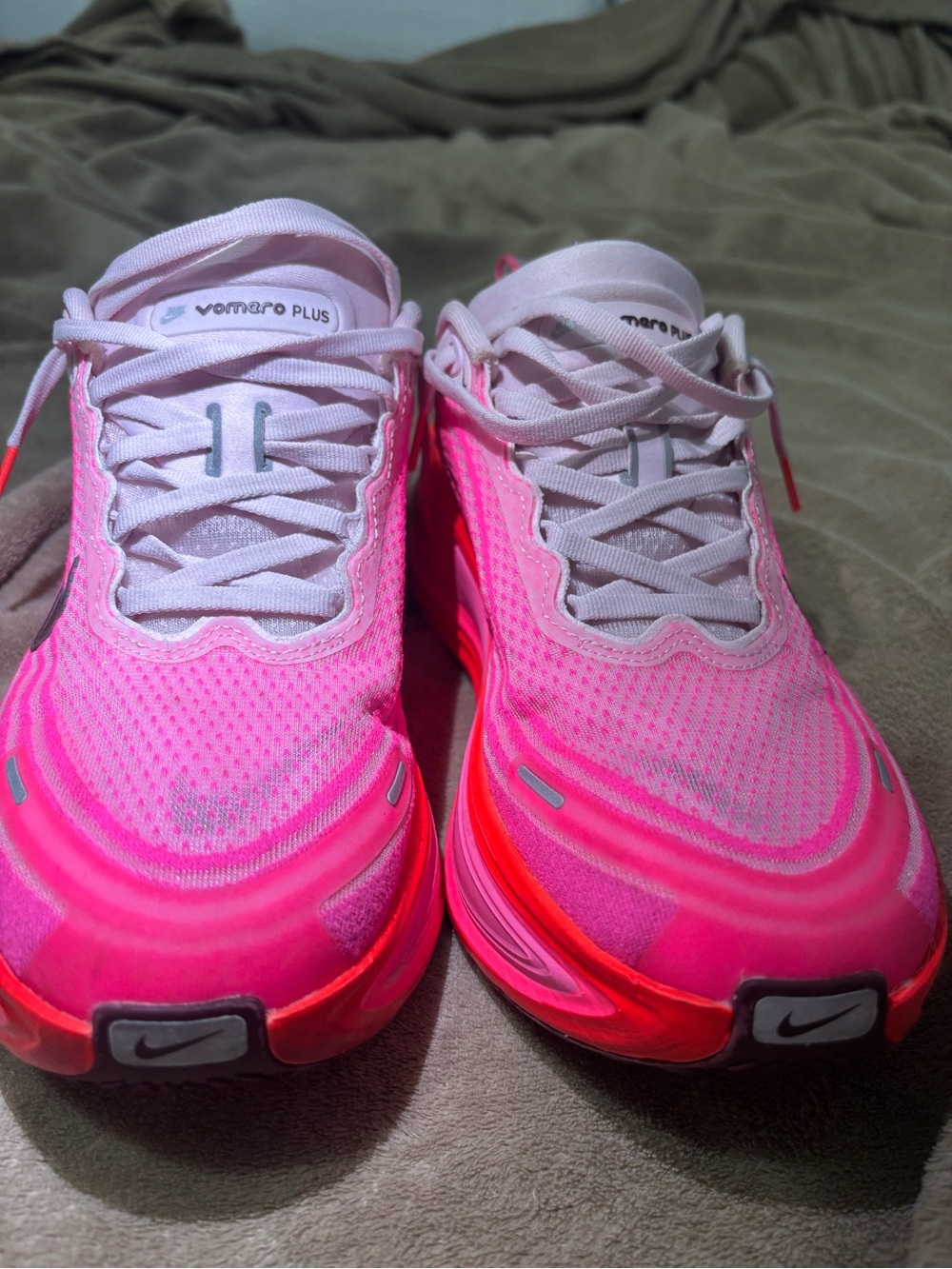 Nike Women's Hot Pink Running Sneakers with Light Pink Accents